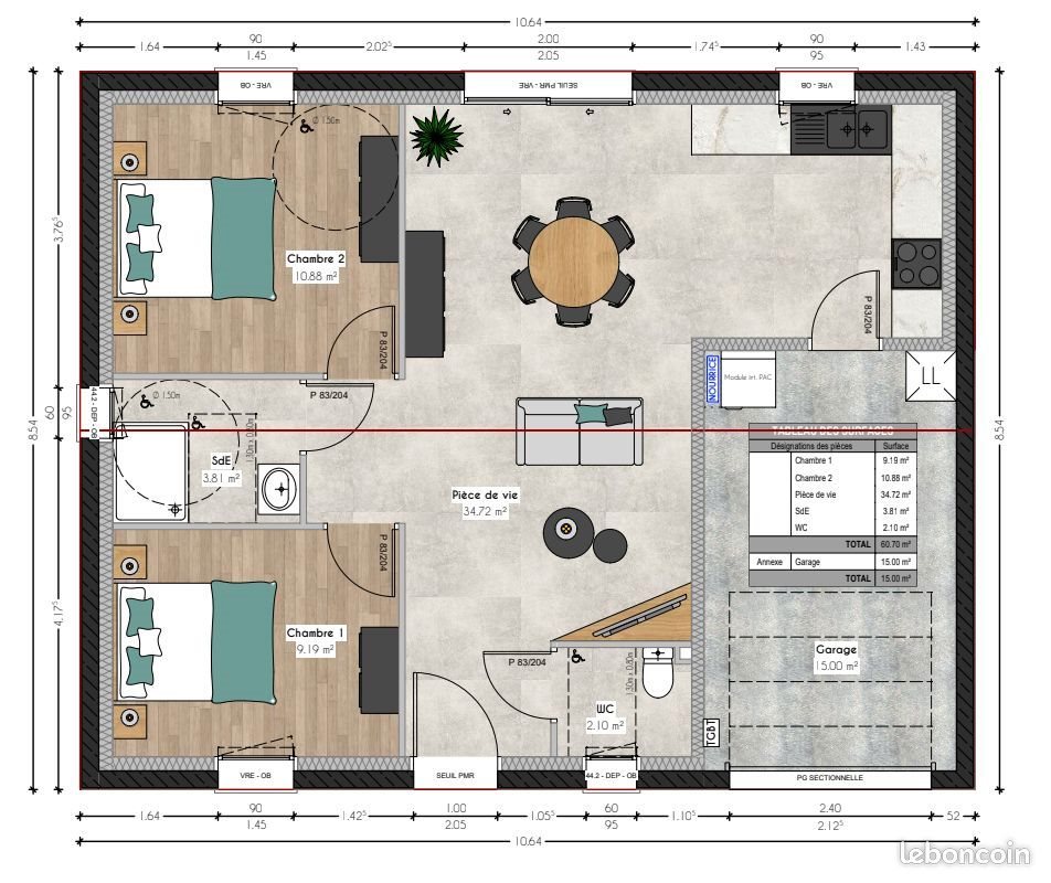 Maison à vendre, 60m², Talmont-Saint-Hilaire