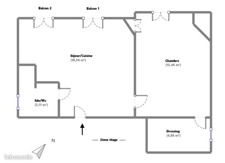 Appartement à vendre, 42m², Marseille 12ème