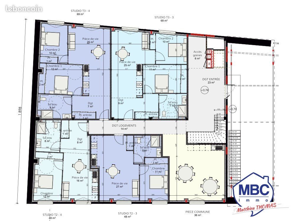 Appartement à louer, 50m², Beaupréau
