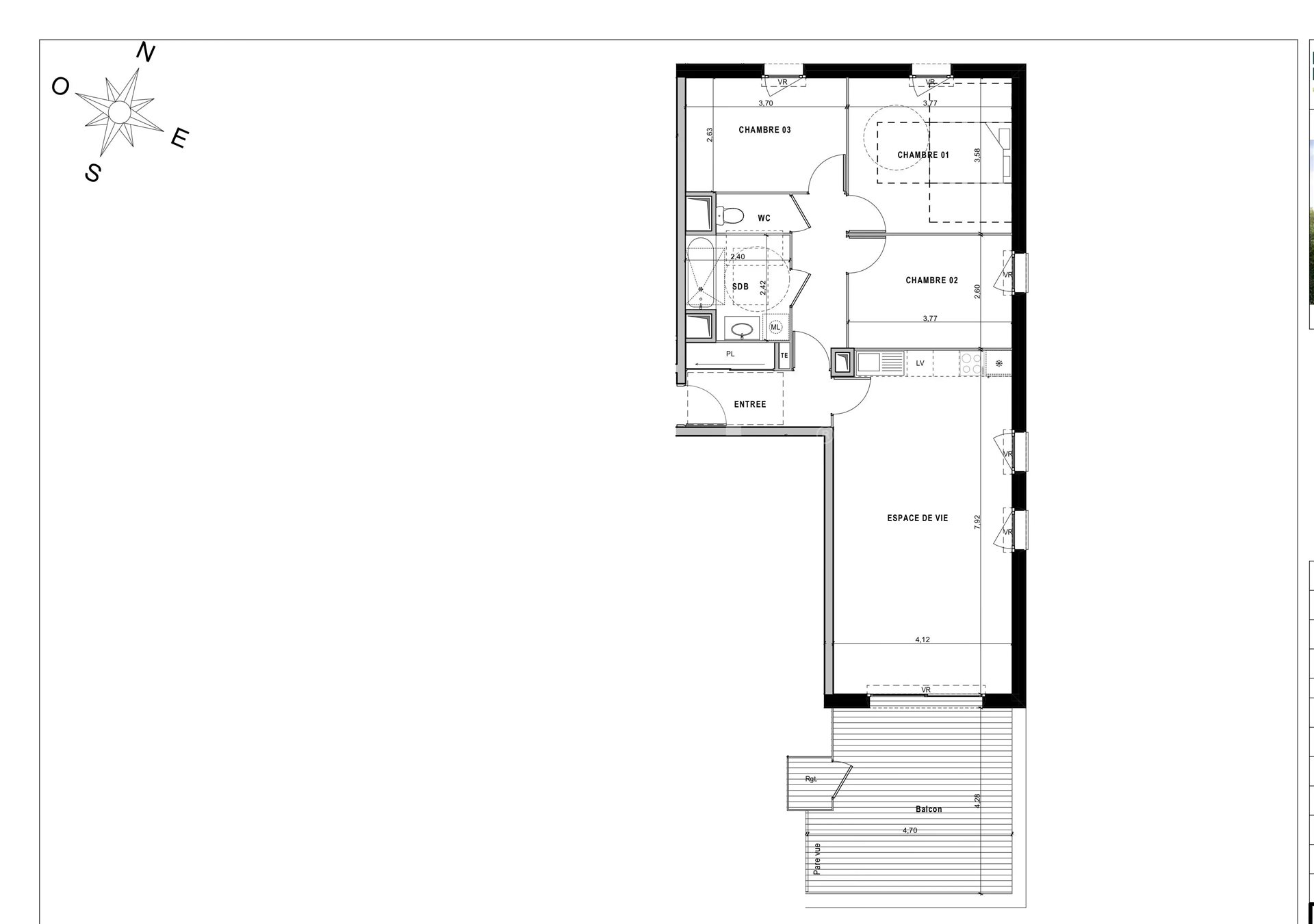 Appartement à vendre, 82m², Sciez