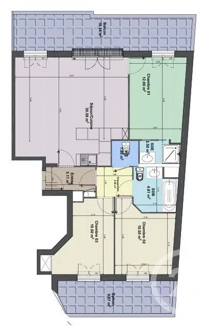 Appartement à vendre, 78m², Thiais