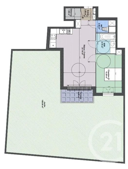Appartement à vendre, 50m², Thiais
