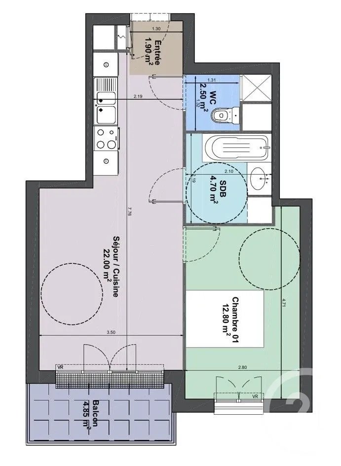 Appartement à vendre, 43m², Thiais