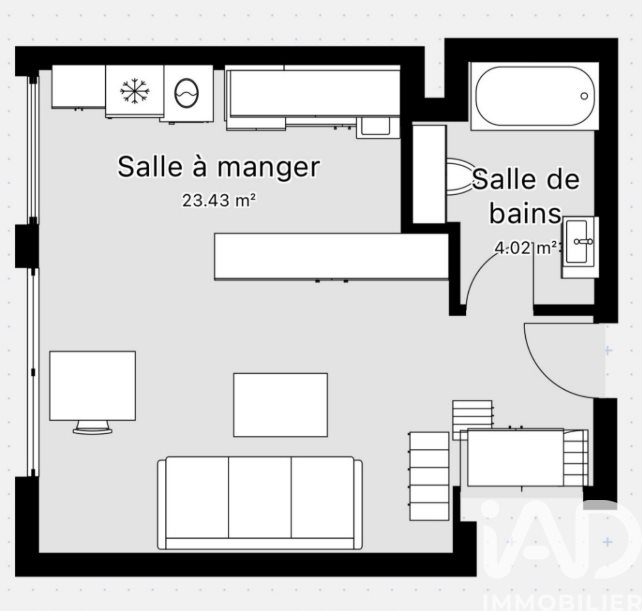 Appartement à vendre, 27m², Metz