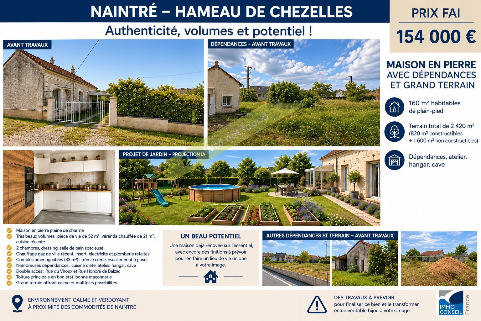 Maison à vendre, 160m², Naintré