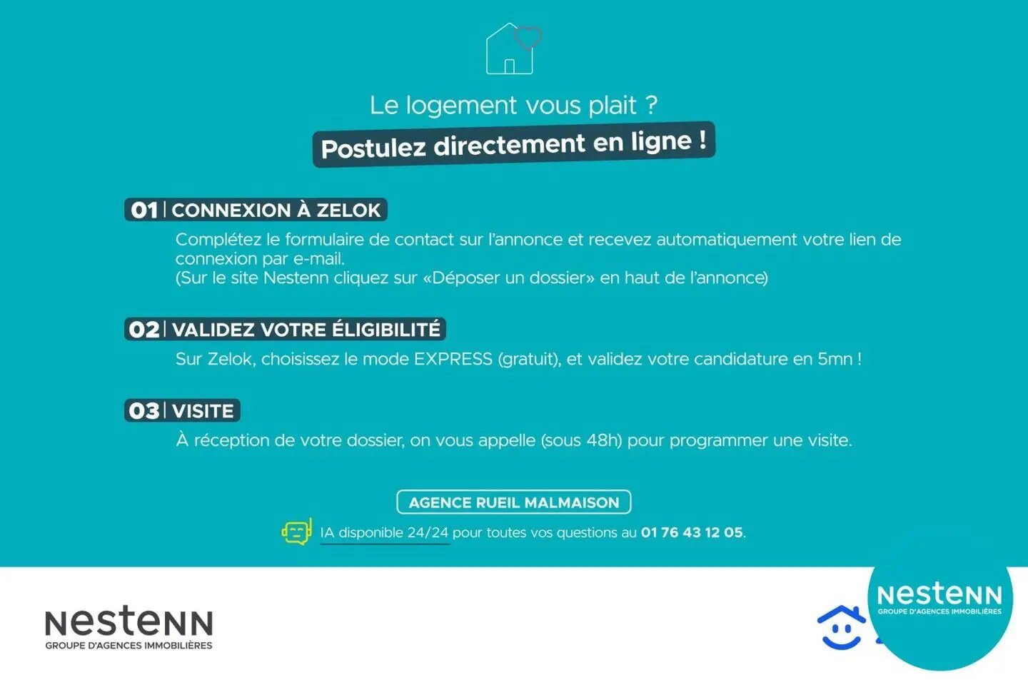 Appartement à louer, 48m², Rueil-Malmaison