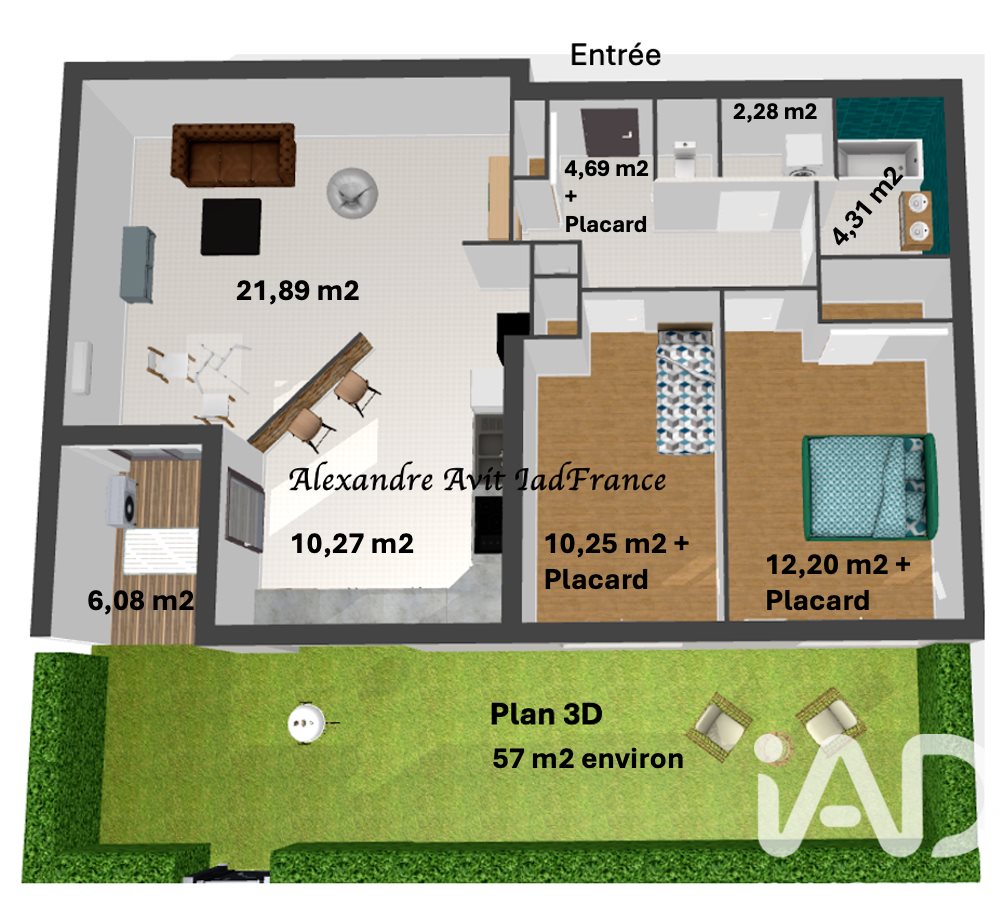 Appartement à vendre, 70m², Orvault