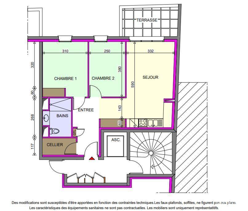 Appartement à vendre, 58m², Feurs