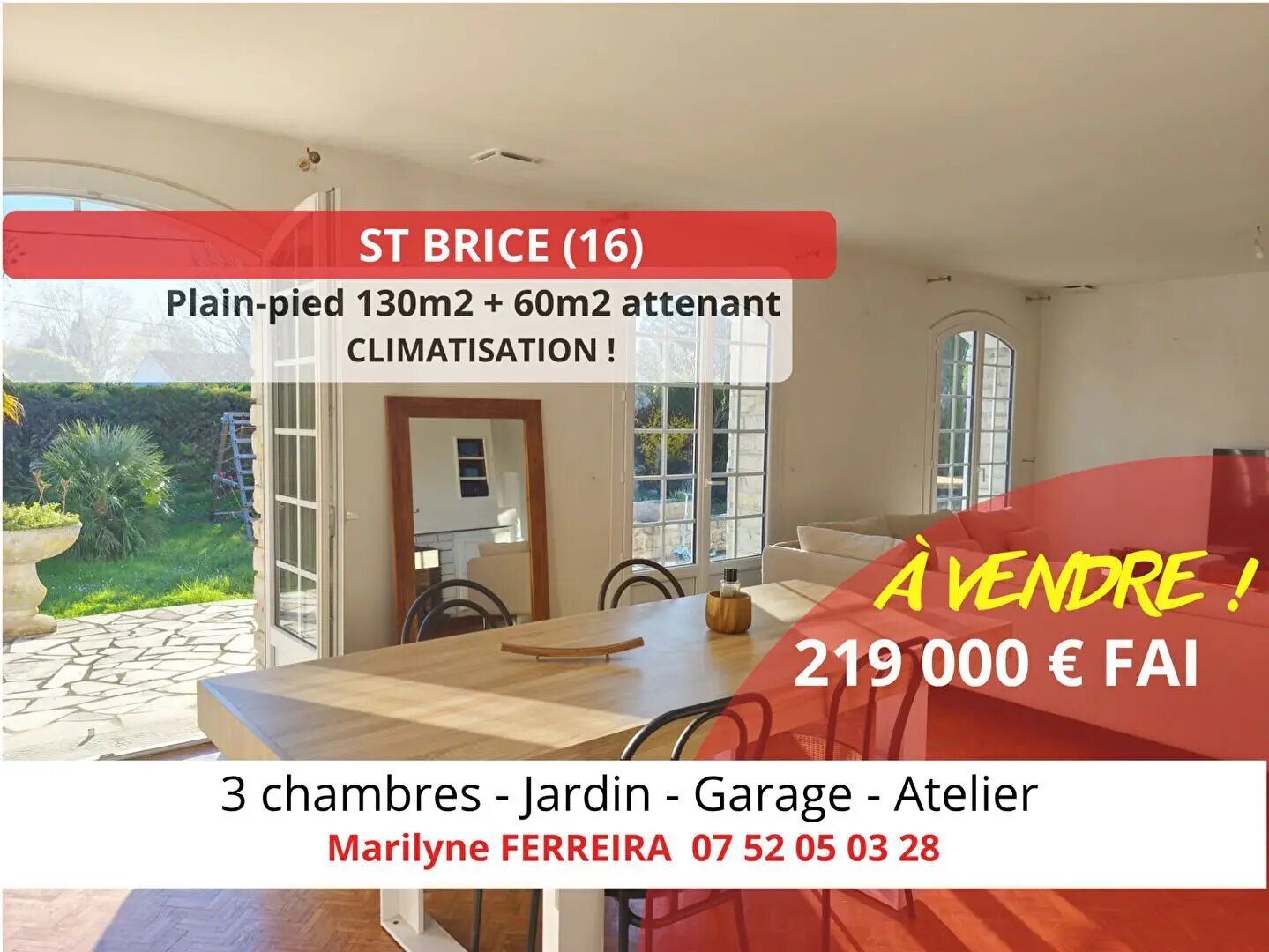 Maison à vendre, 130m², Saint-Brice