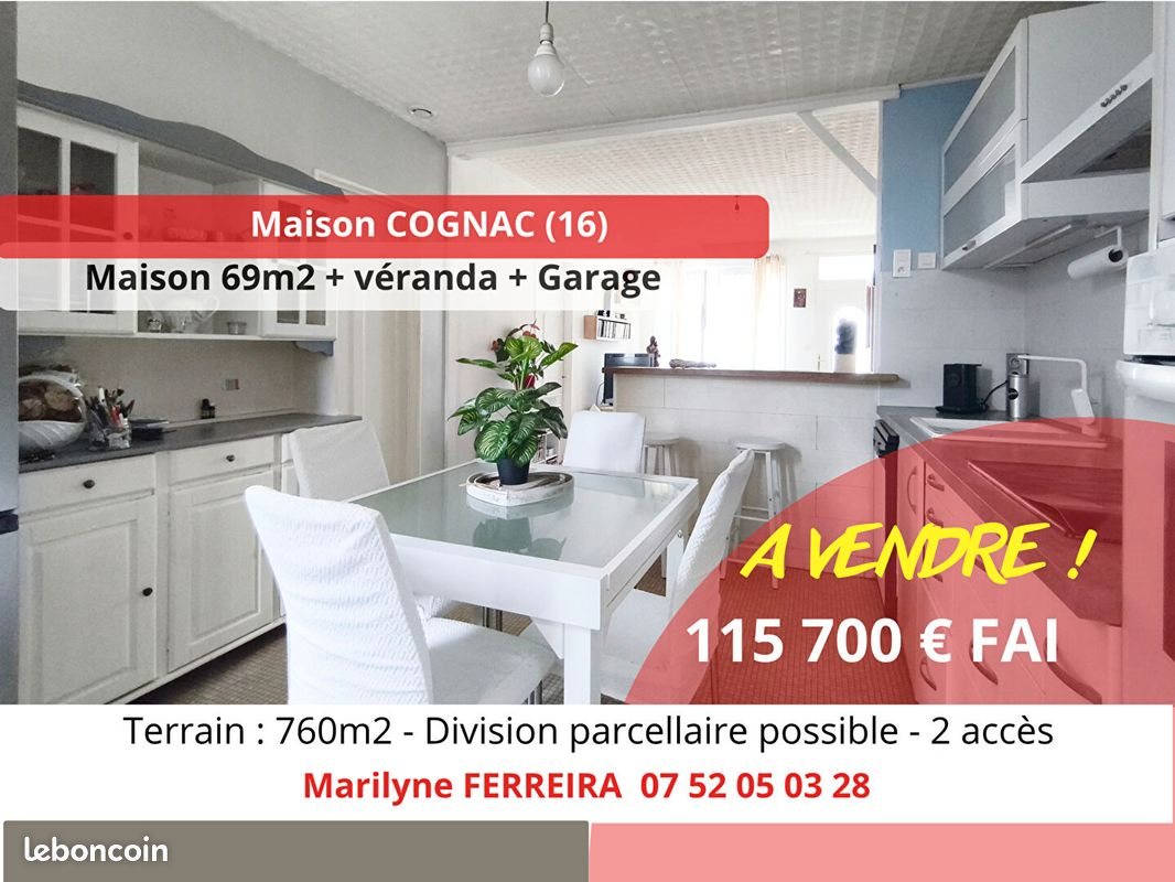 Maison à vendre, 69m², Cognac