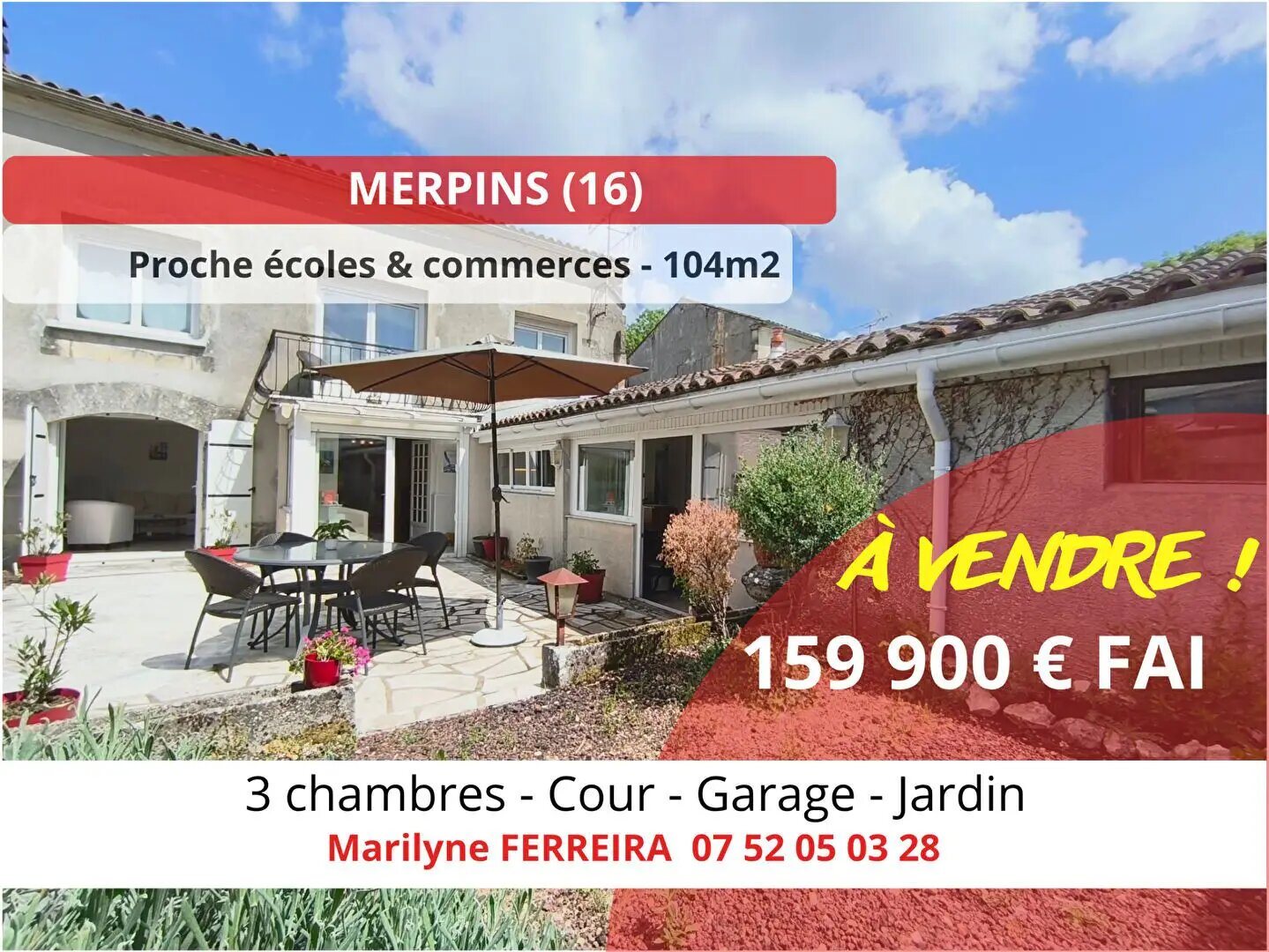 Maison à vendre, 104m², Merpins