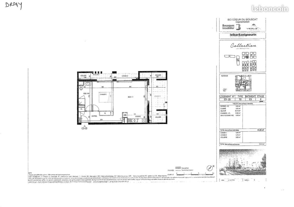 Appartement à louer, 51m², Le Bouscat
