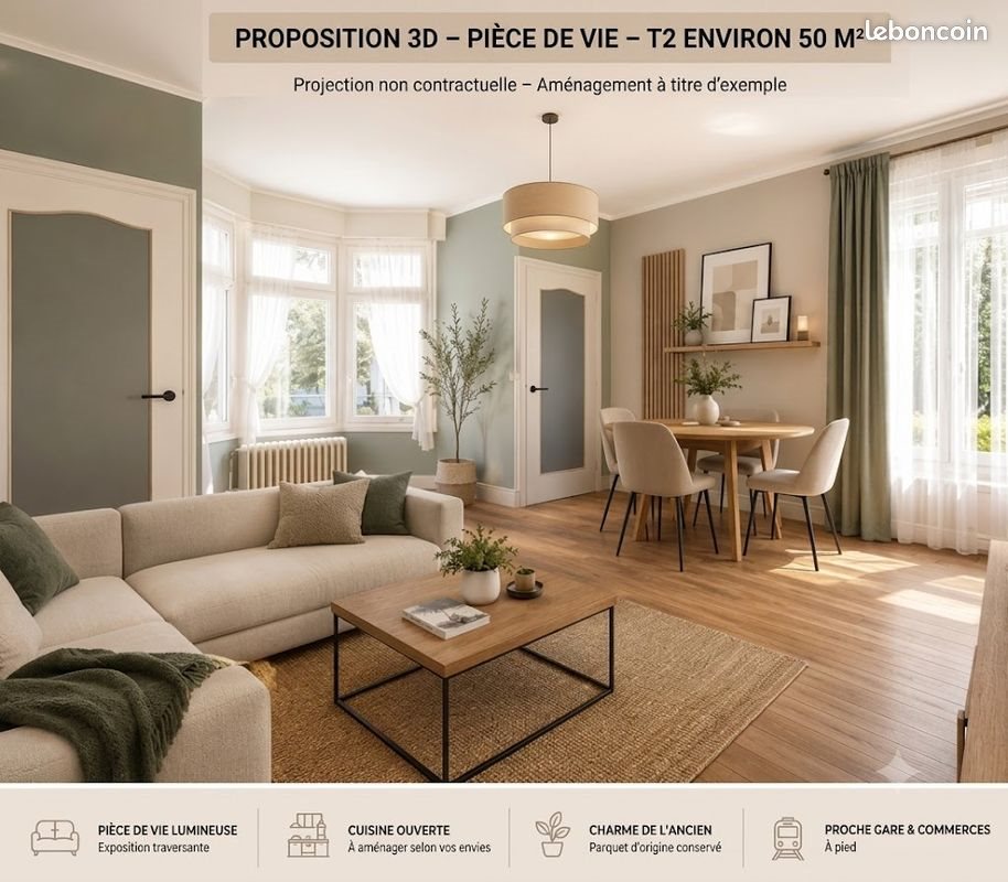 Appartement à vendre, 50m², Corps-Nuds