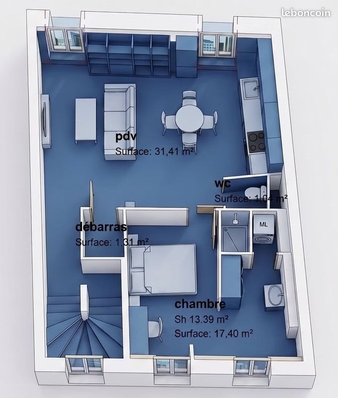 Appartement à vendre, 47m², Boulogne-sur-Mer