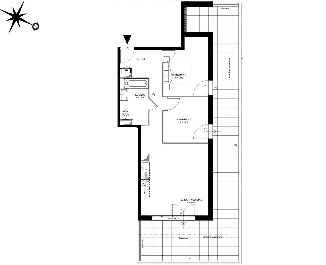 Appartement à vendre, 58m², Avrillé