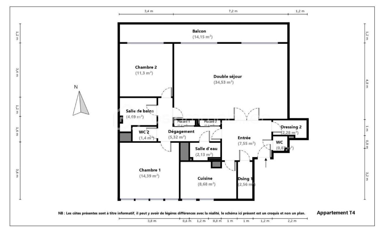 Appartement à vendre, 96m², Ville-d'Avray