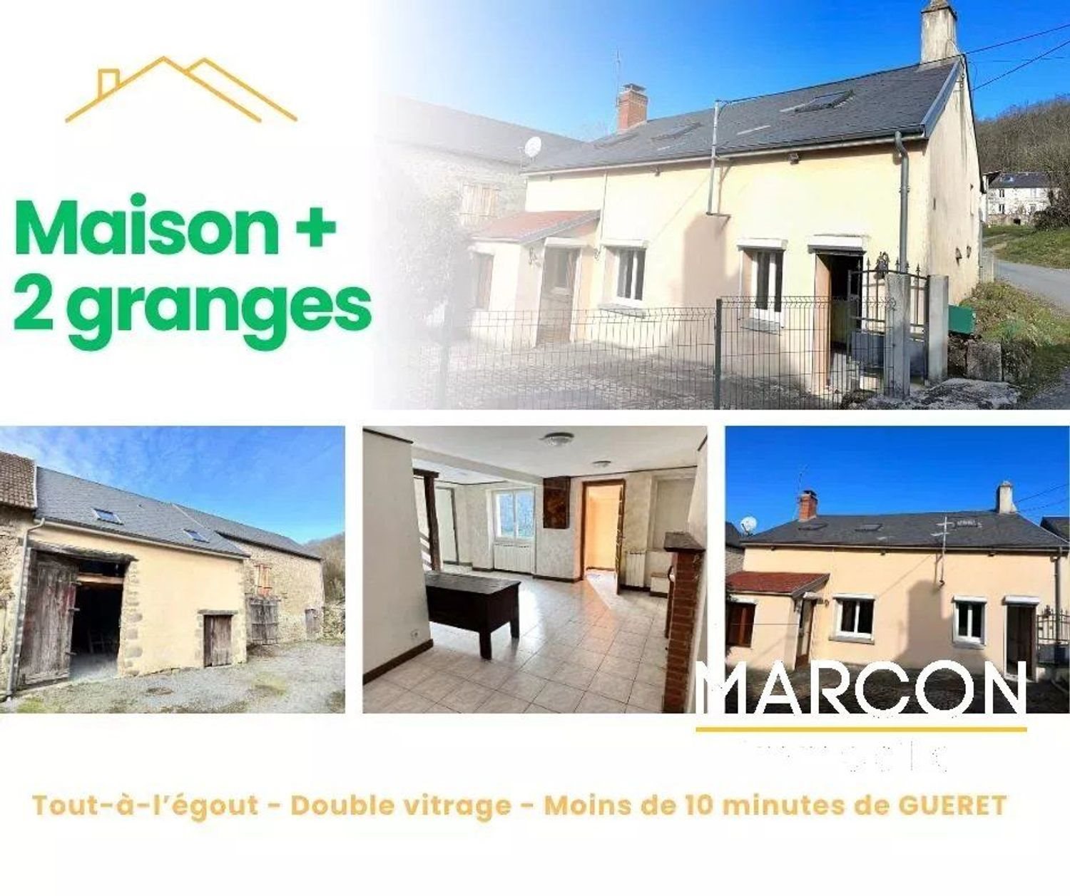 Maison à vendre, 95m², Saint-Sulpice-le-Guérétois