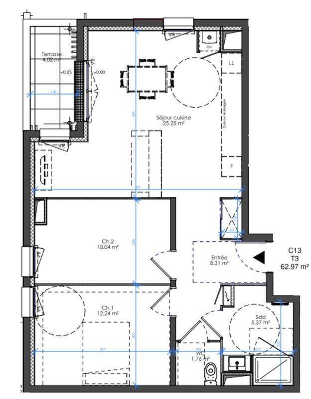 Appartement à vendre, 64m², Le Havre