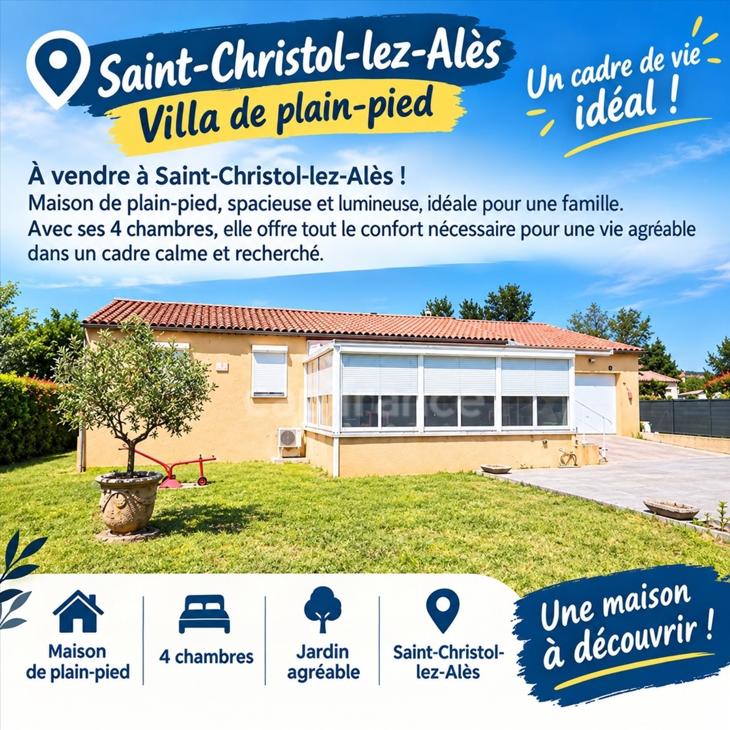 Maison à vendre, 133m², Saint-Christol-lez-Alès