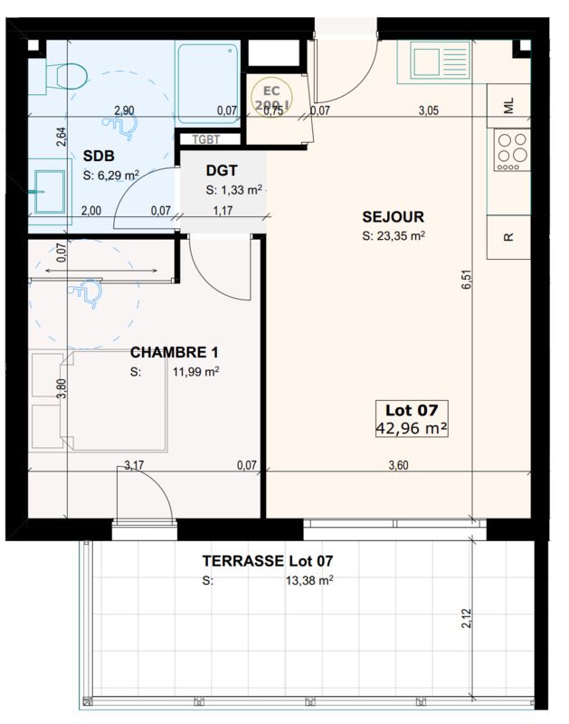 Appartement à vendre, 43m², Zonza