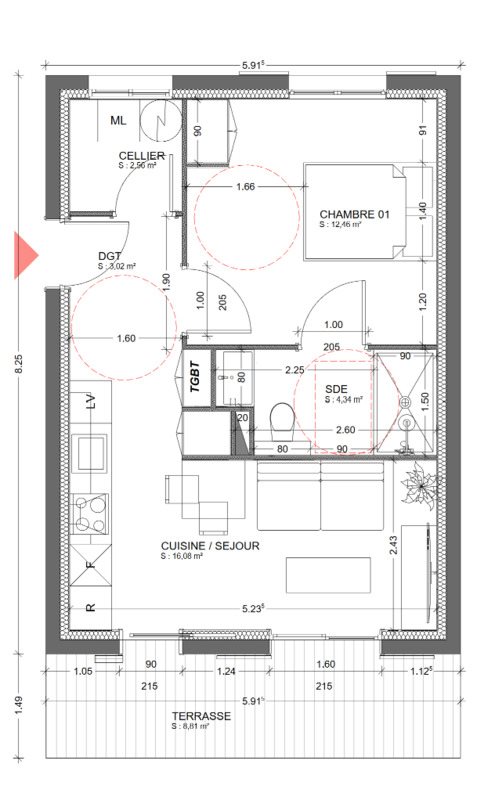Appartement à vendre, 38m², Oletta