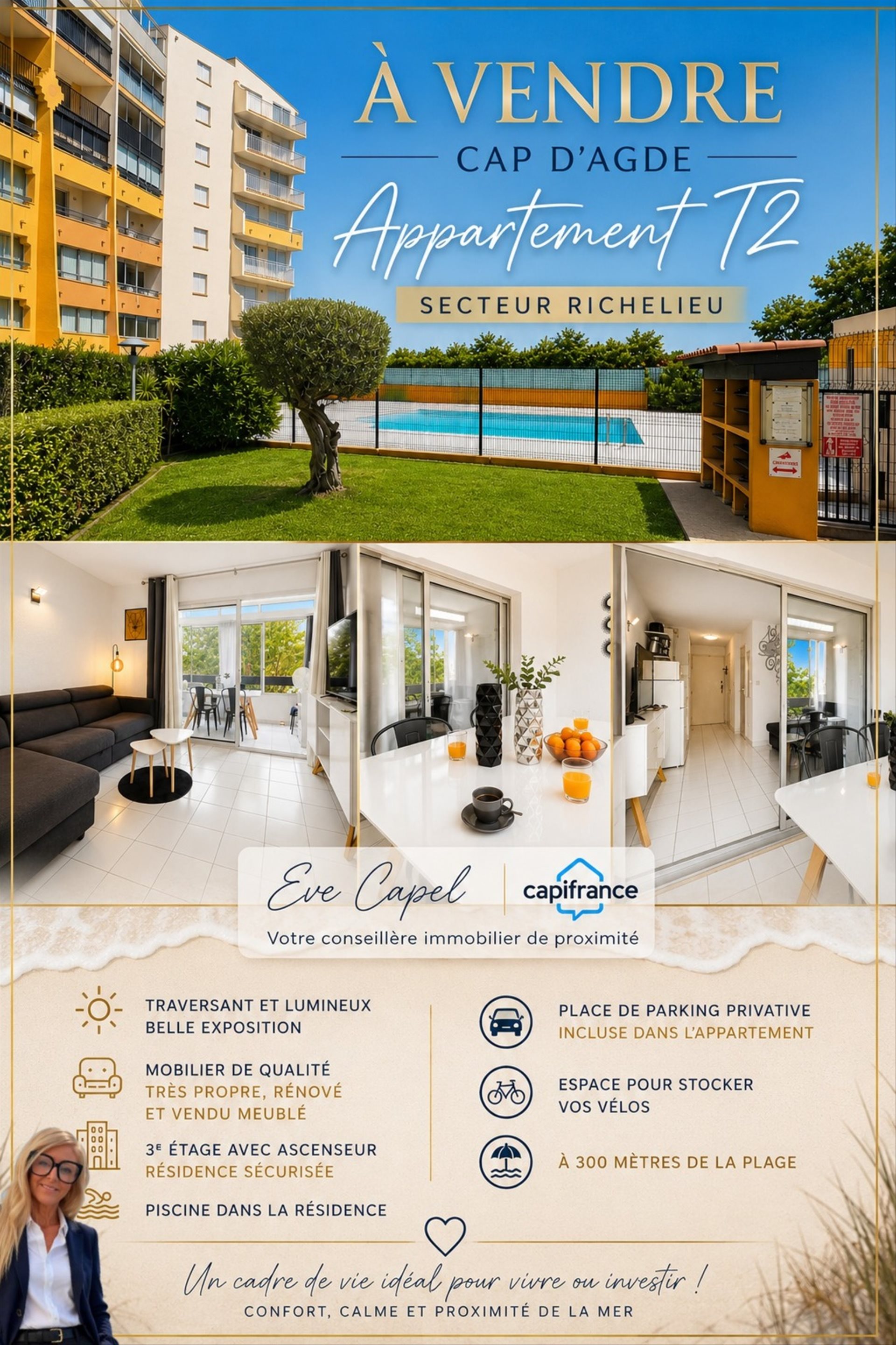 Appartement à vendre, 33m², Agde (Cap d'Agde)