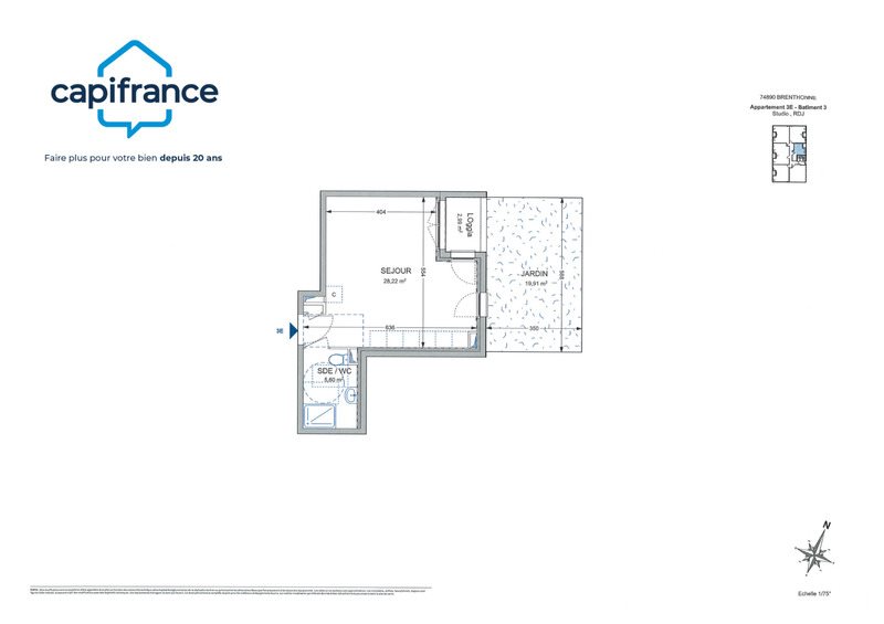 Appartement à vendre, 34m², Brenthonne