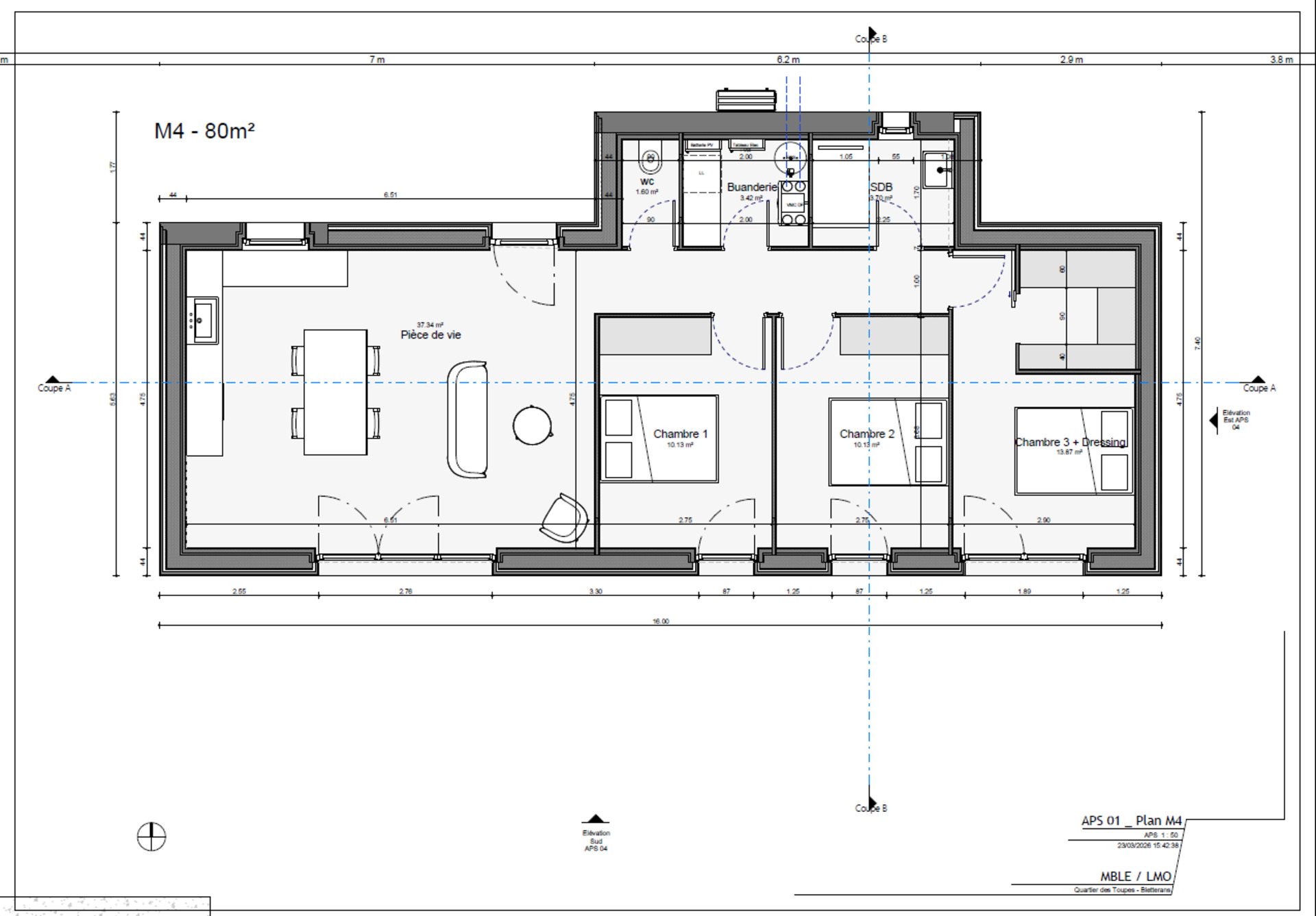 Maison à vendre, 80m², Bletterans