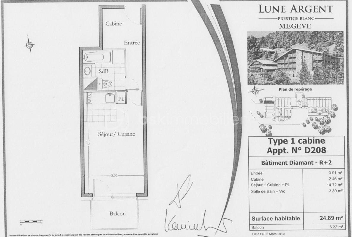 Appartement à vendre, 24m², Megève
