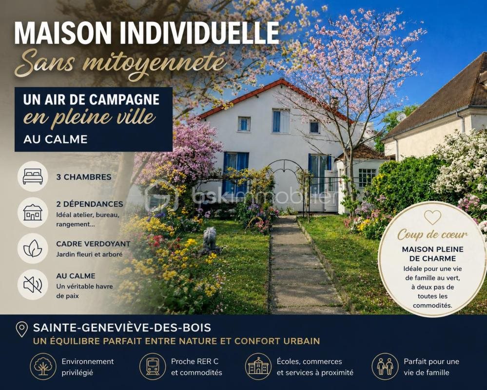 Maison à vendre, 89m², Sainte-Geneviève-des-Bois