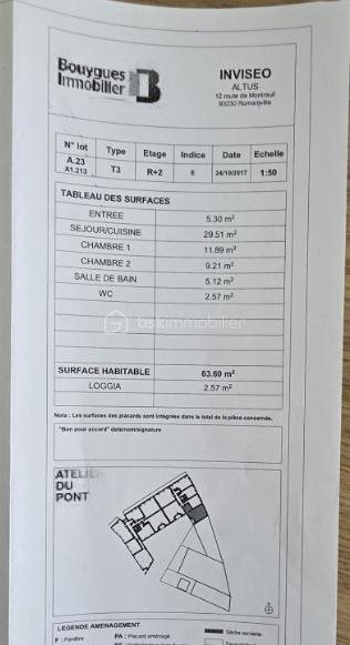 Appartement à vendre, 63m², Romainville