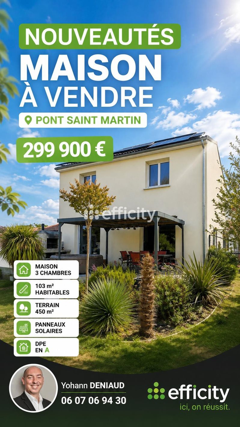 Maison à vendre, 103m², Pont-Saint-Martin