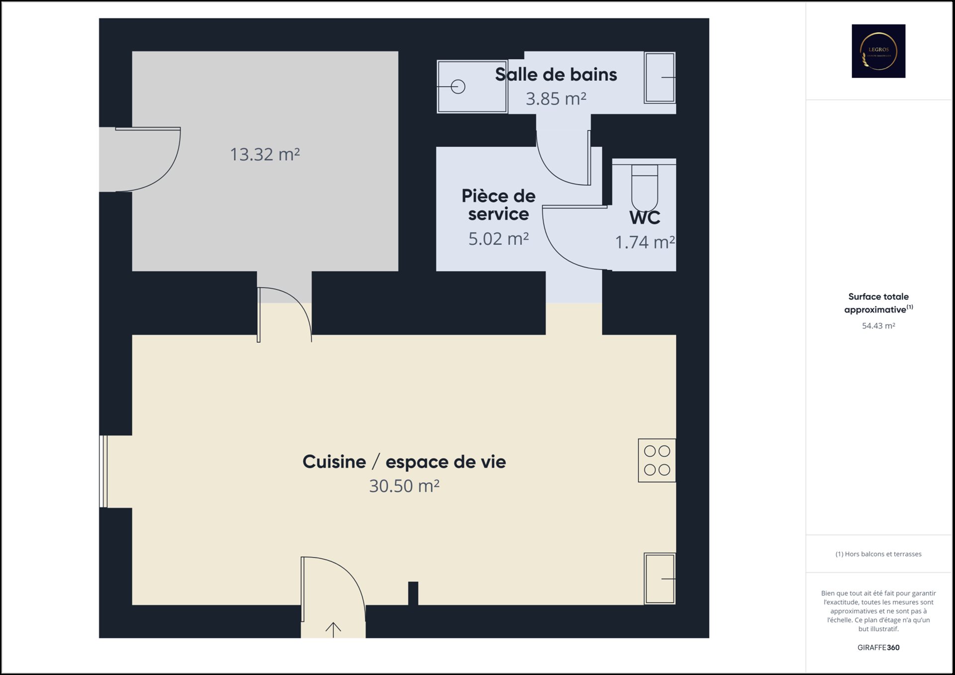 Appartement à vendre, 54m², Châteaurenard