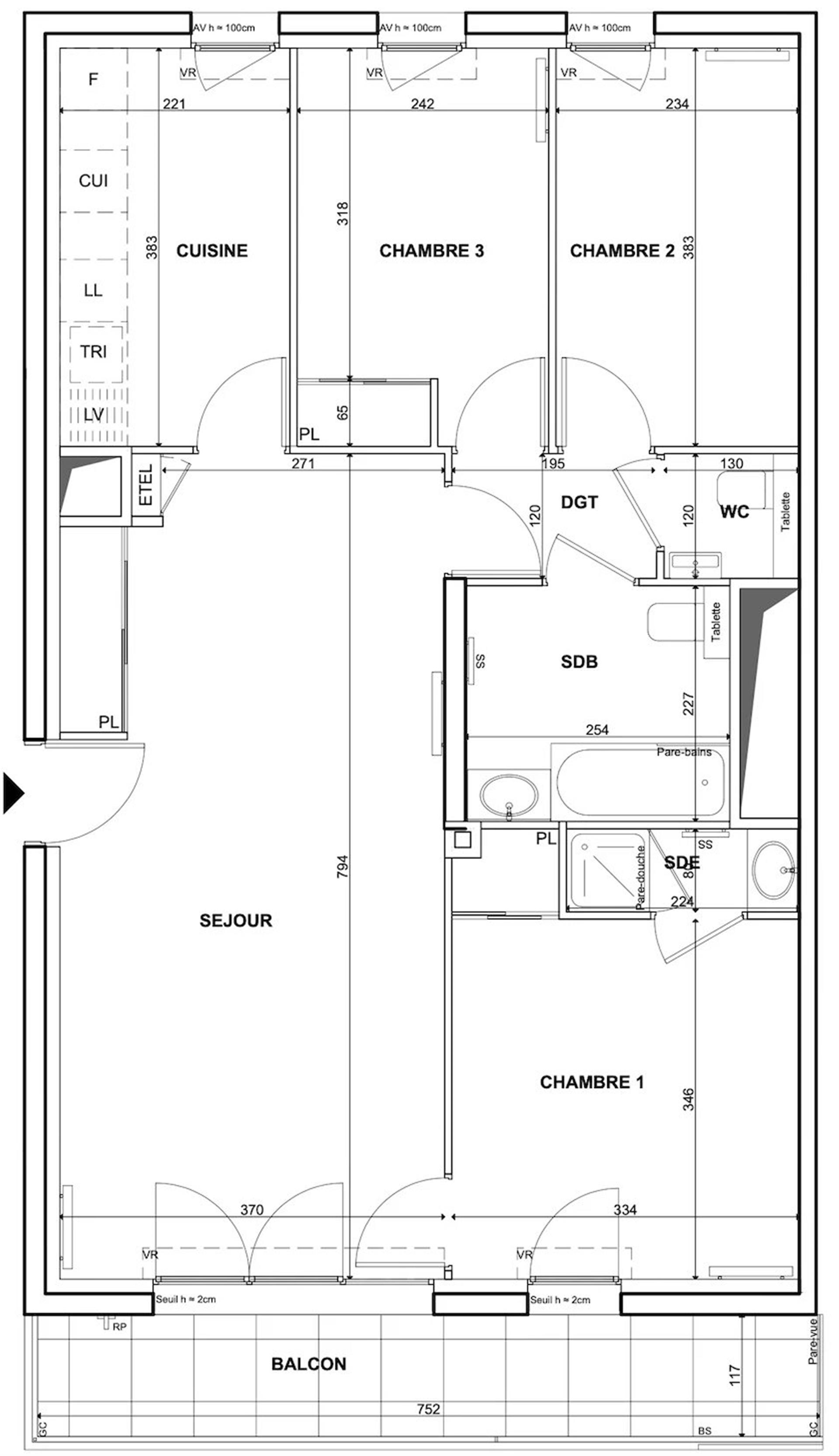Appartement à vendre, 89m², Maisons-Alfort
