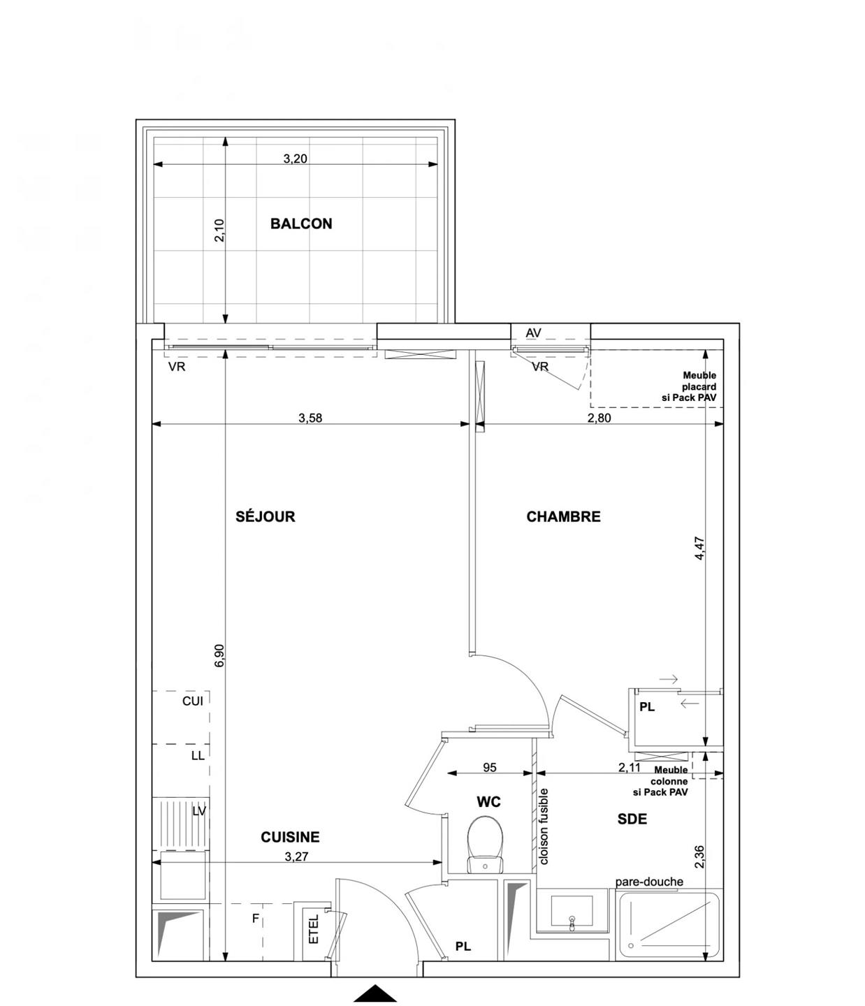 Appartement à vendre, 47m², Bezons