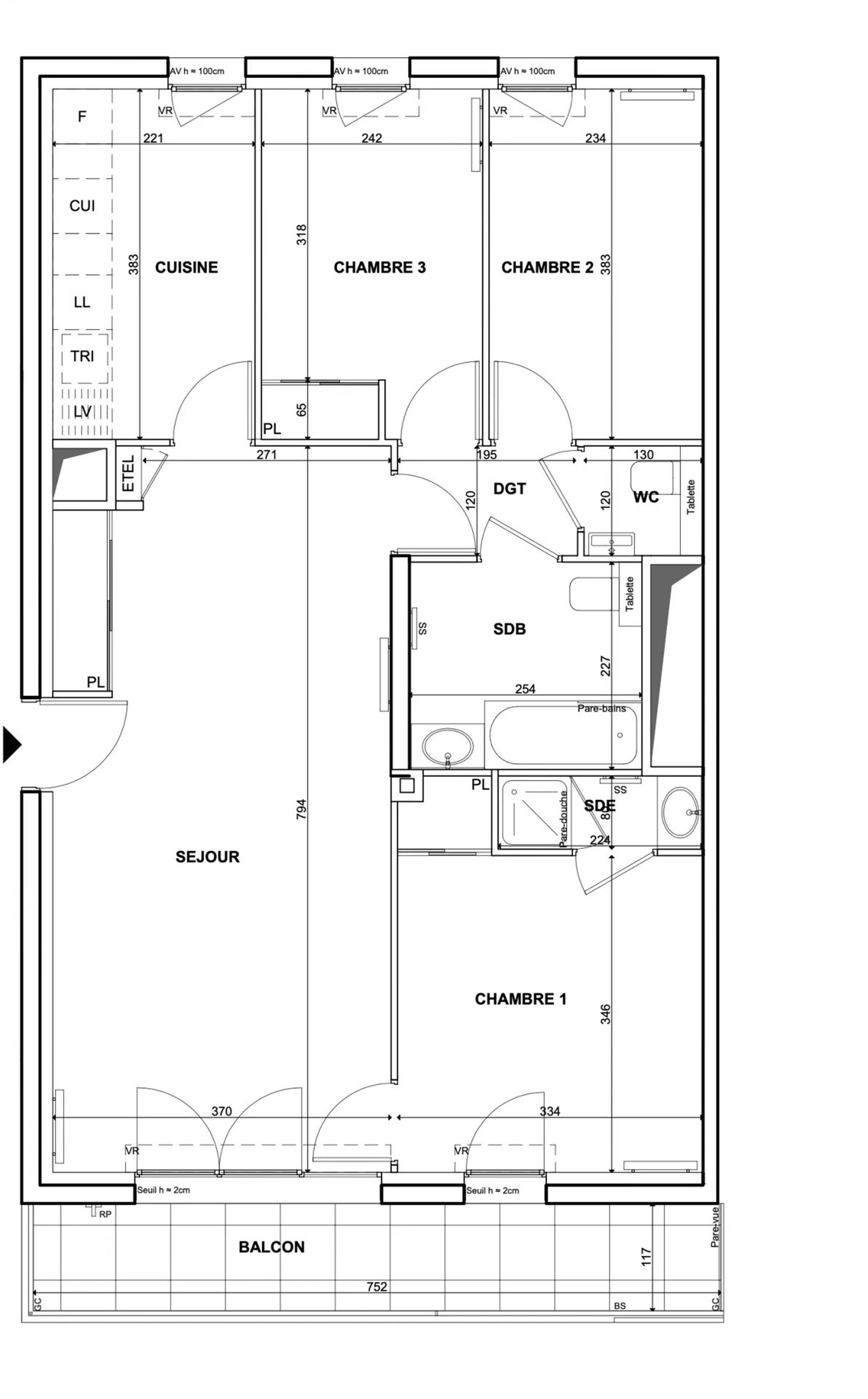 Appartement à vendre, 85m², Bagnolet