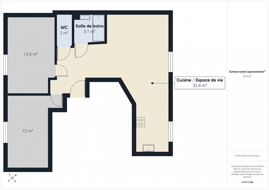 Appartement à louer, 61m², Saint-Nicolas-de-Port