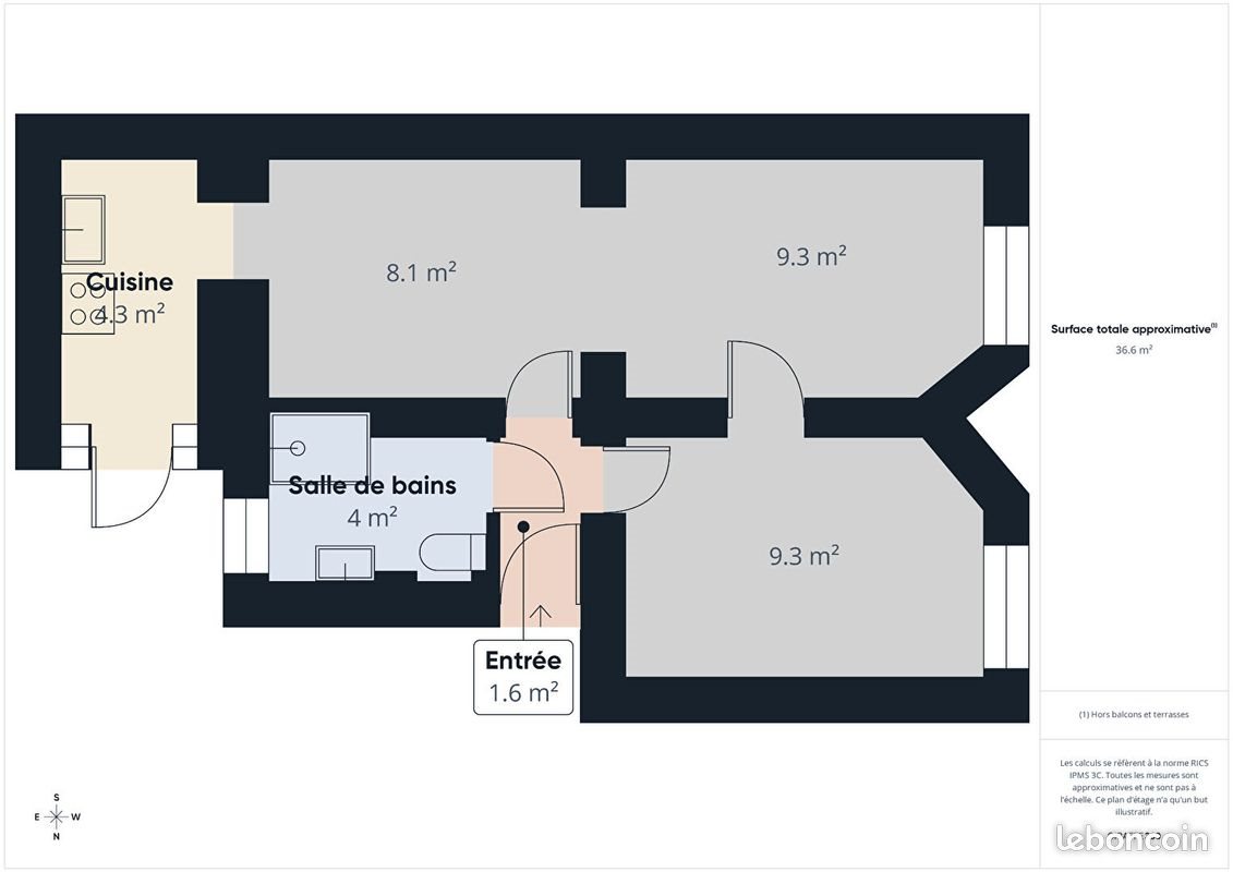 Appartement à louer, 36m², Nancy
