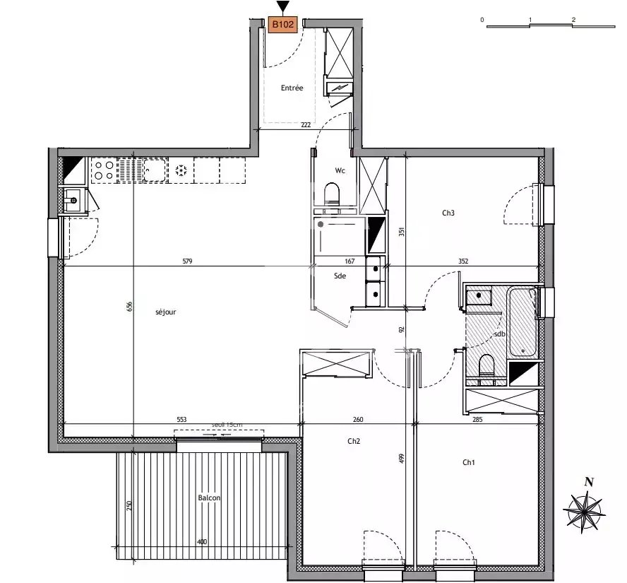 Appartement à vendre, 92m², Saint-Nazaire