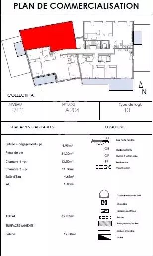 Appartement à vendre, 69m², Saint-Nazaire