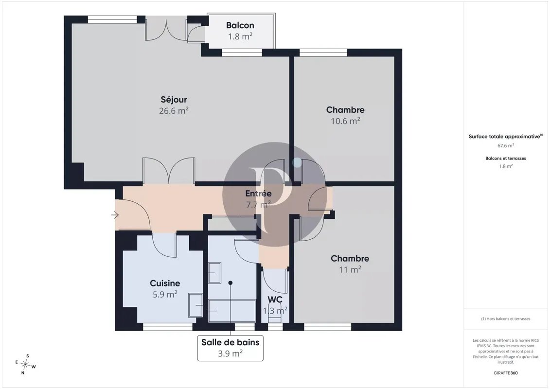 Appartement à vendre, 68m², Verrières-le-Buisson