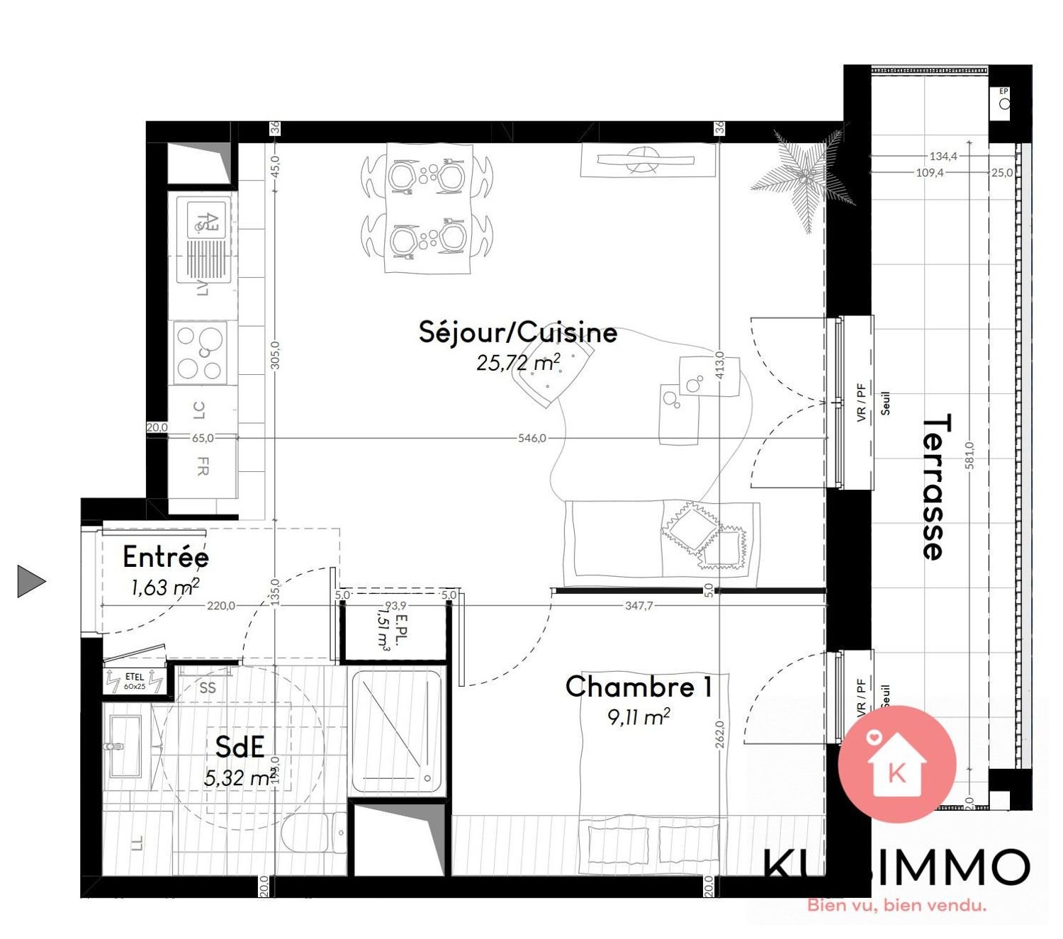 Appartement à vendre, 41m², Chanteloup-en-Brie