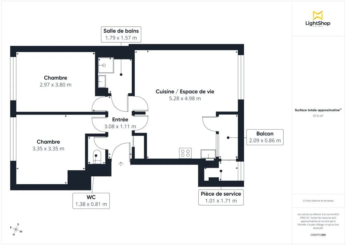 Appartement à vendre, 54m², Montreuil