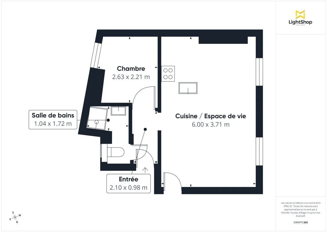 Appartement à vendre, 34m², Paris 19ème