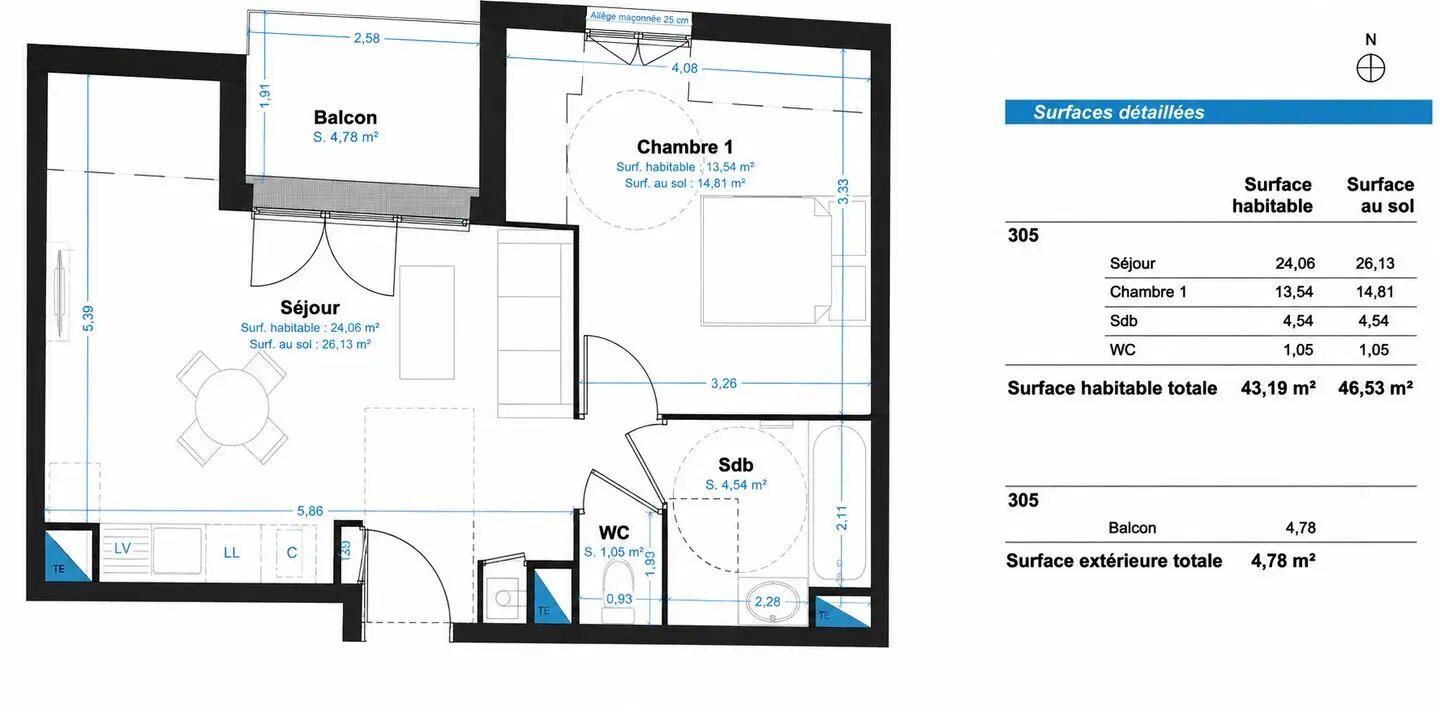 Appartement à louer, 43m², Villiers-sur-Marne