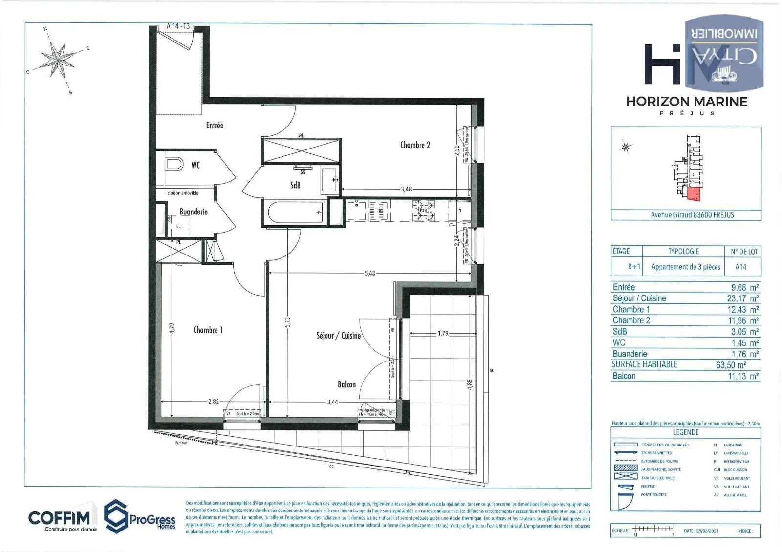 Appartement à louer, 68m², Fréjus
