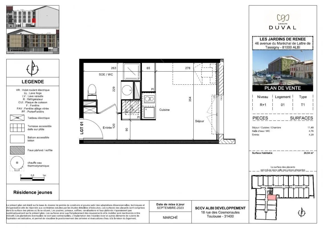Appartement à louer, 21m², Albi