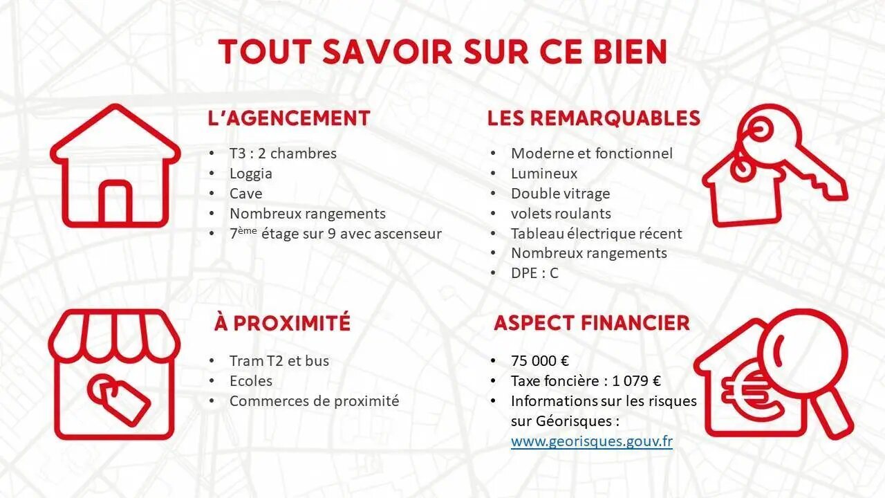 Appartement à vendre, 65m², Chenôve