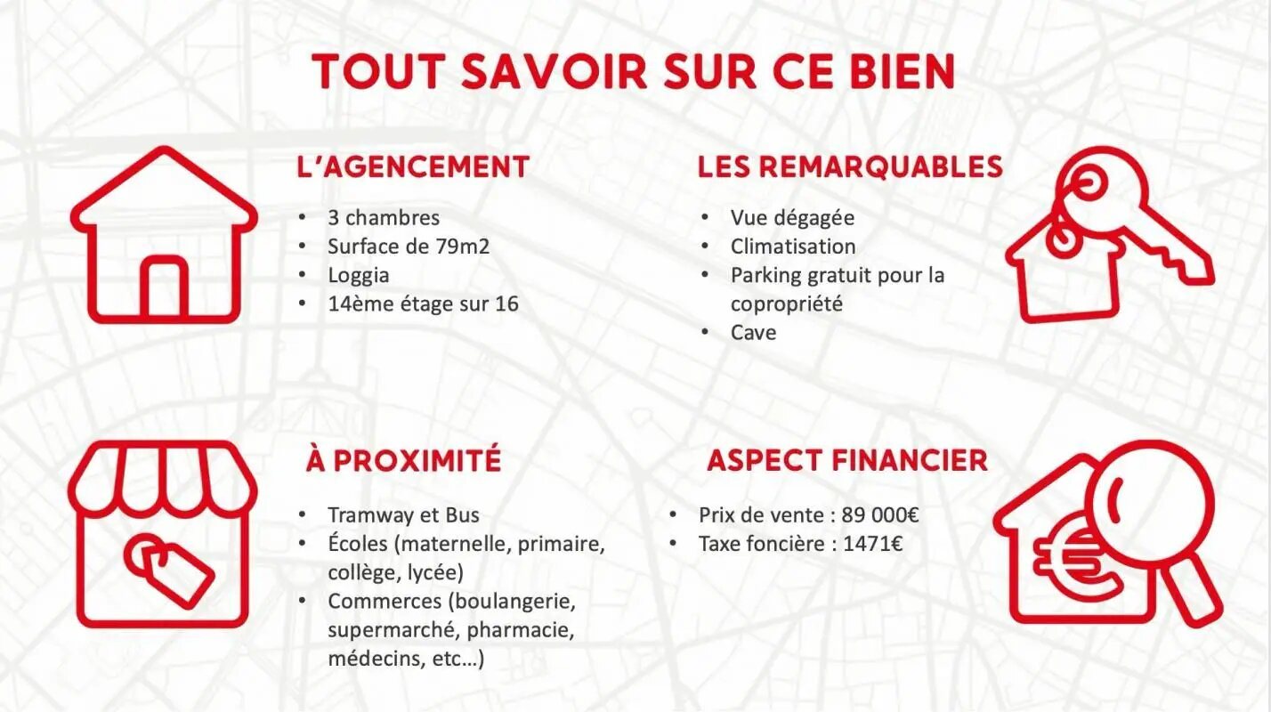 Appartement à vendre, 78m², Chenôve