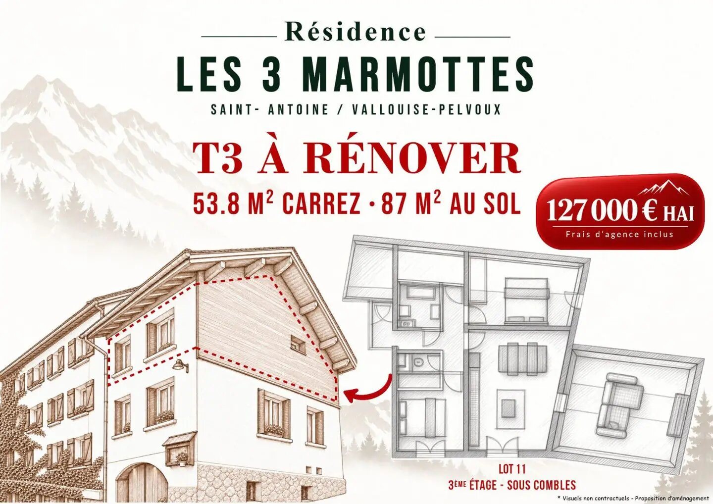 Appartement à vendre, 87m², Pelvoux